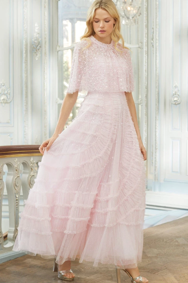 Needle & Thread Holding LTD Violet Shimmer Short Cape Womenswear 7 Needle & Thread Holding LTD Violet Shimmer Short Cape Womenswear