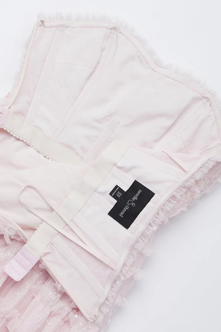 Needle & Thread Holding LTD Womenswear Violet Shimmer Strapless Corset Gown 9 Needle & Thread Holding LTD Womenswear Violet Shimmer Strapless Corset Gown