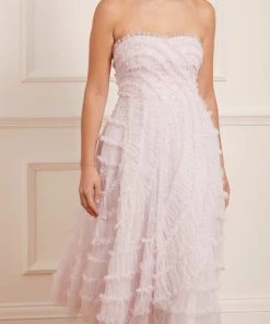 Needle & Thread Holding LTD Womenswear Violet Shimmer Strapless Corset Ballerina Dress