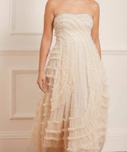 Needle & Thread Holding LTD Violet Shimmer Strapless Corset Gown