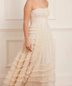 Needle & Thread Holding LTD Violet Shimmer Strapless Corset Gown 14 Needle & Thread Holding LTD Violet Shimmer Strapless Corset Gown