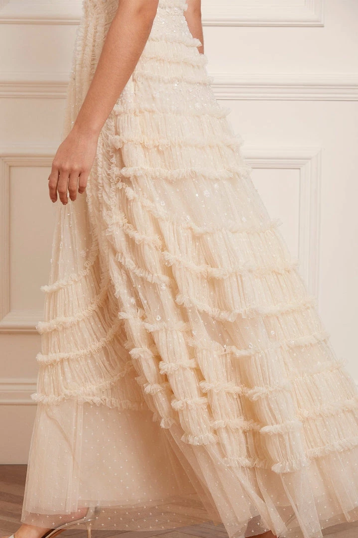 Needle & Thread Holding LTD Violet Shimmer Strapless Corset Gown 7 Needle & Thread Holding LTD Violet Shimmer Strapless Corset Gown