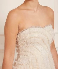 Needle & Thread Holding LTD Violet Shimmer Strapless Corset Gown 19 Needle & Thread Holding LTD Violet Shimmer Strapless Corset Gown