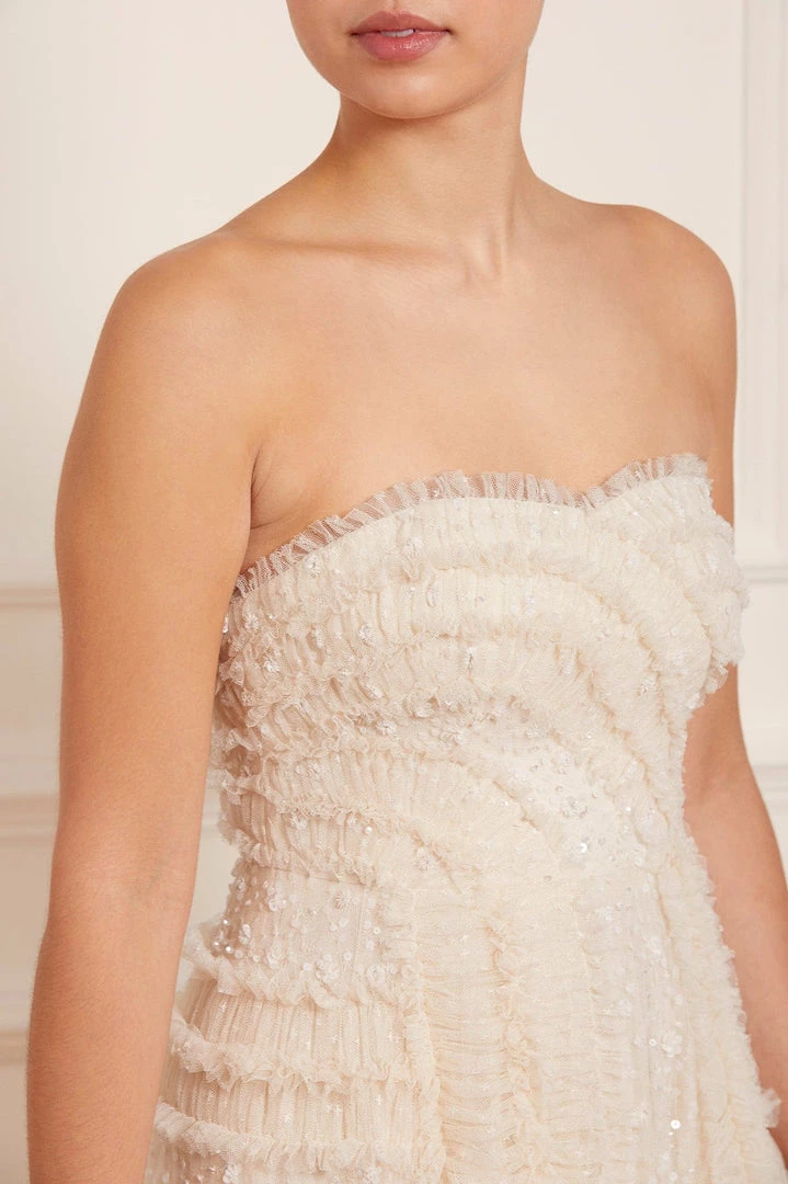 Needle & Thread Holding LTD Violet Shimmer Strapless Corset Gown 10 Needle & Thread Holding LTD Violet Shimmer Strapless Corset Gown