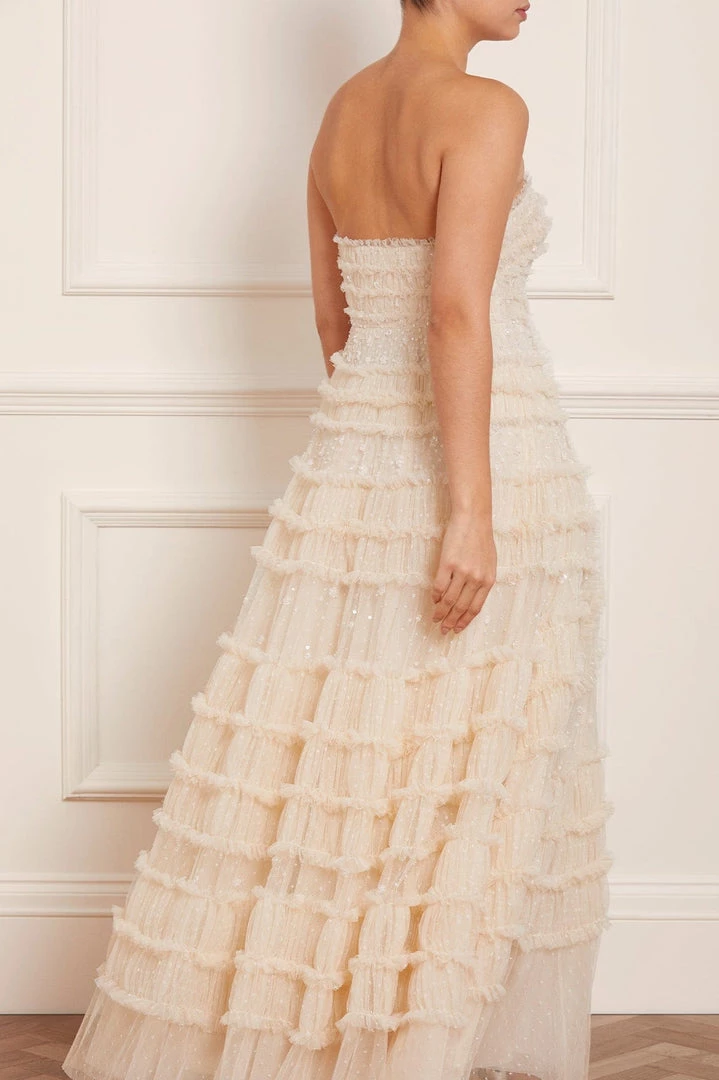 Needle & Thread Holding LTD Violet Shimmer Strapless Corset Gown 11 Needle & Thread Holding LTD Violet Shimmer Strapless Corset Gown