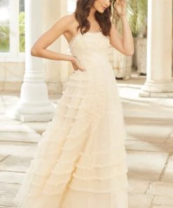 Needle & Thread Holding LTD Violet Shimmer Strapless Corset Gown 21 Needle & Thread Holding LTD Violet Shimmer Strapless Corset Gown