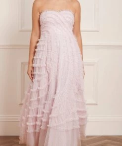 Needle & Thread Holding LTD Womenswear Violet Shimmer Strapless Corset Gown 14 Needle & Thread Holding LTD Womenswear Violet Shimmer Strapless Corset Gown