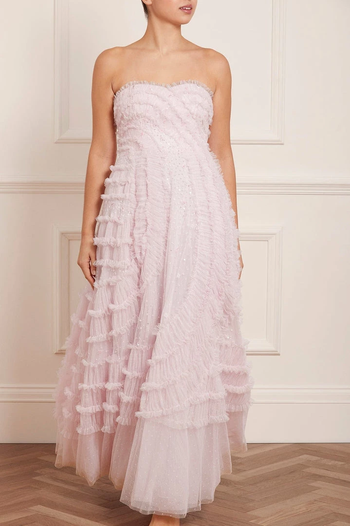 Needle & Thread Holding LTD Womenswear Violet Shimmer Strapless Corset Gown 5 Needle & Thread Holding LTD Womenswear Violet Shimmer Strapless Corset Gown