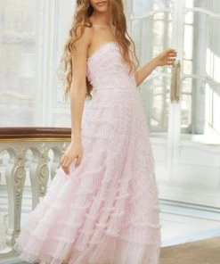 Needle & Thread Holding LTD Womenswear Violet Shimmer Strapless Corset Gown 21 Needle & Thread Holding LTD Womenswear Violet Shimmer Strapless Corset Gown