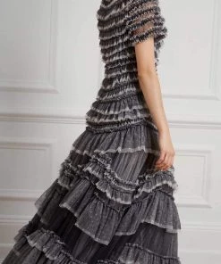 Needle & Thread Holding LTD Womenswear Wild Rose Ruffle Gown