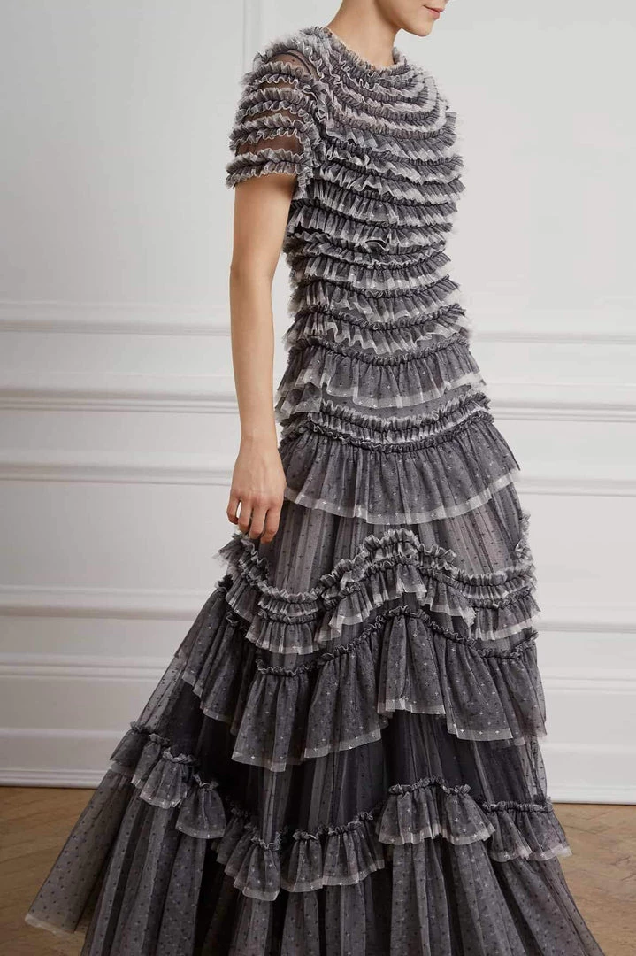 Needle & Thread Holding LTD Womenswear Wild Rose Ruffle Gown