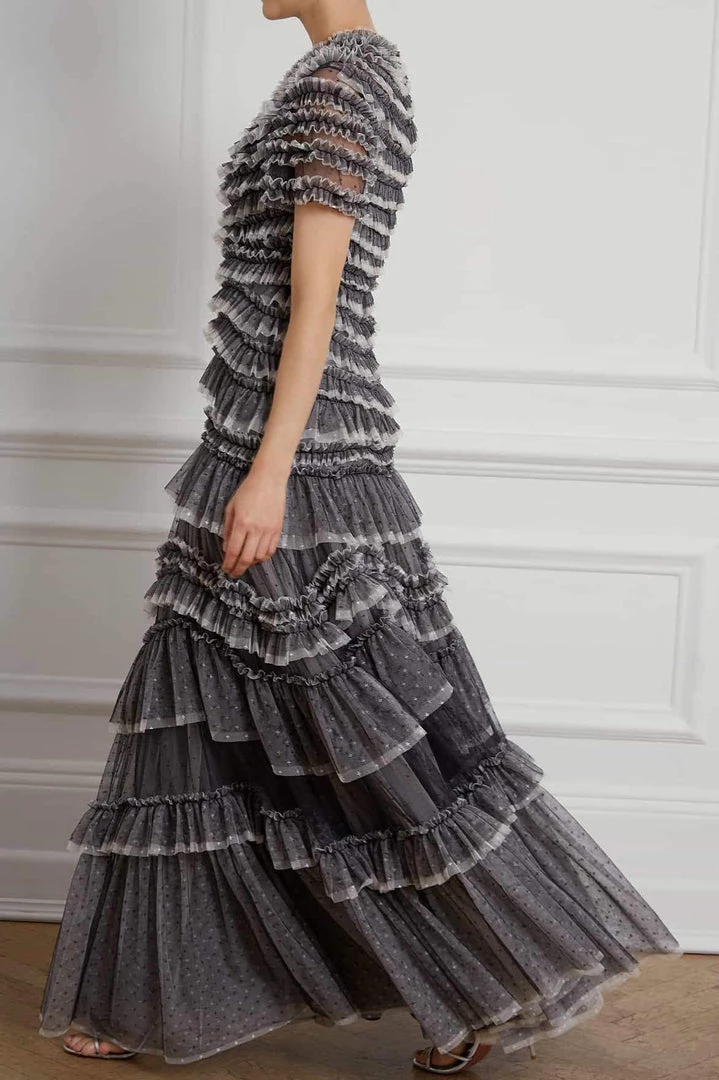 Needle & Thread Holding LTD Womenswear Wild Rose Ruffle Gown