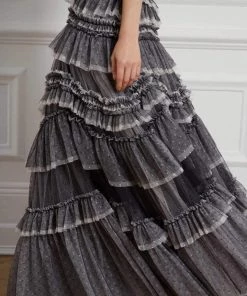 Needle & Thread Holding LTD Womenswear Wild Rose Ruffle Gown