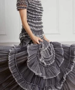 Needle & Thread Holding LTD Womenswear Wild Rose Ruffle Gown