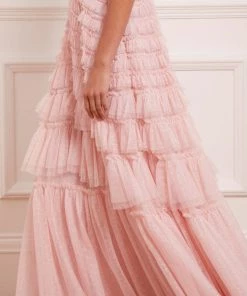 Needle & Thread Holding LTD Willow Ruffle V-Neck Gown 18 Needle & Thread Holding LTD Willow Ruffle V-Neck Gown