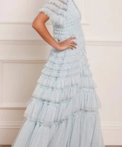 Needle & Thread Holding LTD Womenswear Willow Ruffle V-Neck Gown