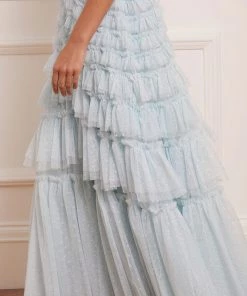 Needle & Thread Holding LTD Womenswear Willow Ruffle V-Neck Gown