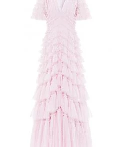 Needle & Thread Holding LTD Willow Ruffle V-Neck Gown Womenswear