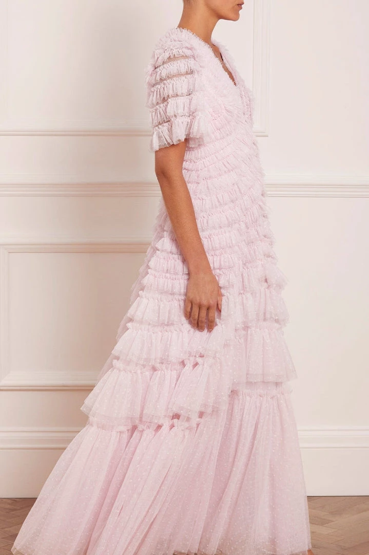 Needle & Thread Holding LTD Willow Ruffle V-Neck Gown Womenswear 8 Needle & Thread Holding LTD Willow Ruffle V-Neck Gown Womenswear