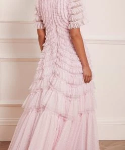 Needle & Thread Holding LTD Willow Ruffle V-Neck Gown Womenswear 18 Needle & Thread Holding LTD Willow Ruffle V-Neck Gown Womenswear